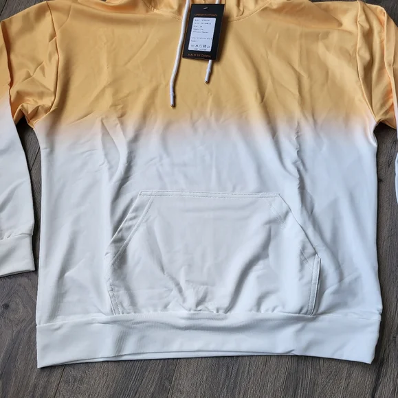 Dip Dye Hoodie Yellow & White {Medium} - Picture 6 of 11